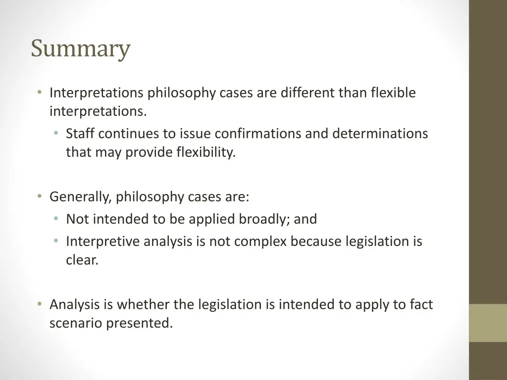 summary