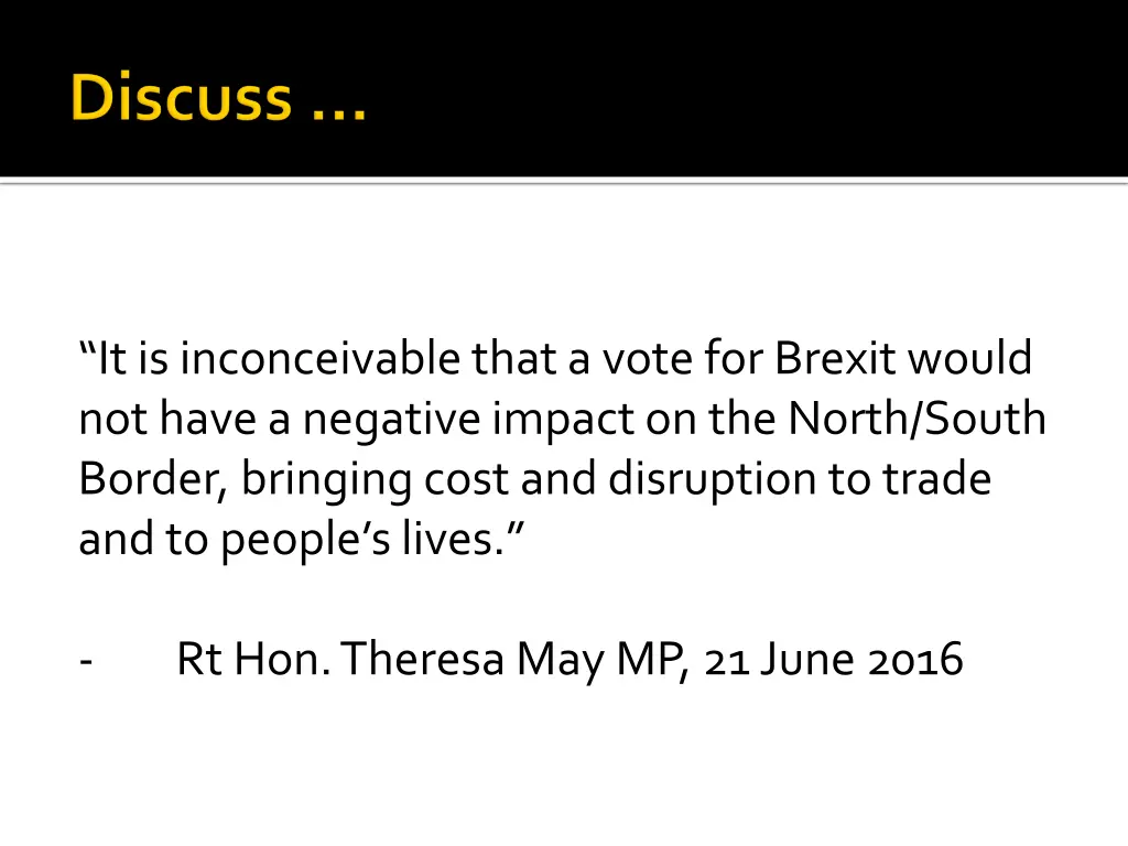 it is inconceivable that a vote for brexit would