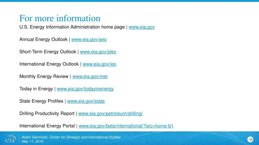 for more information u s energy information