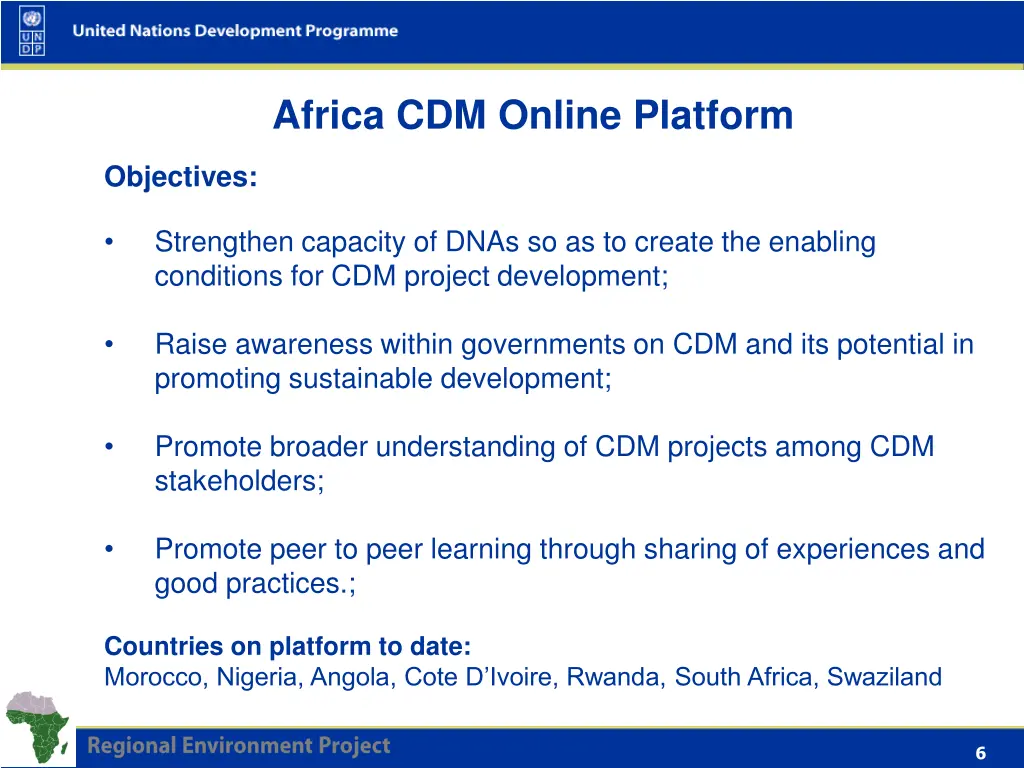 africa cdm online platform