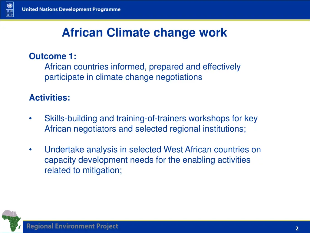 african climate change work
