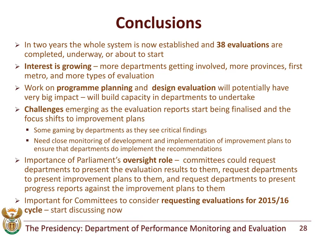 conclusions