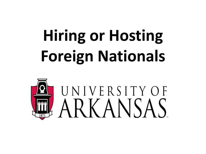 hiring or hosting foreign nationals