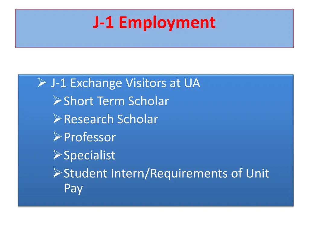 j 1 employment