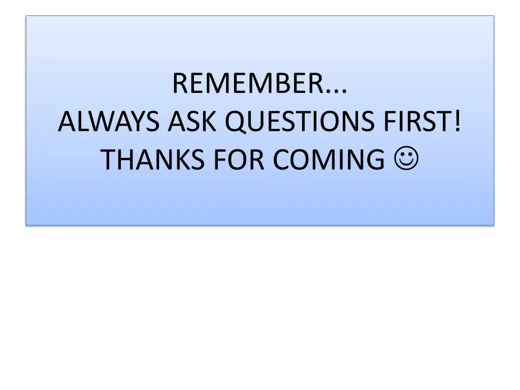 remember