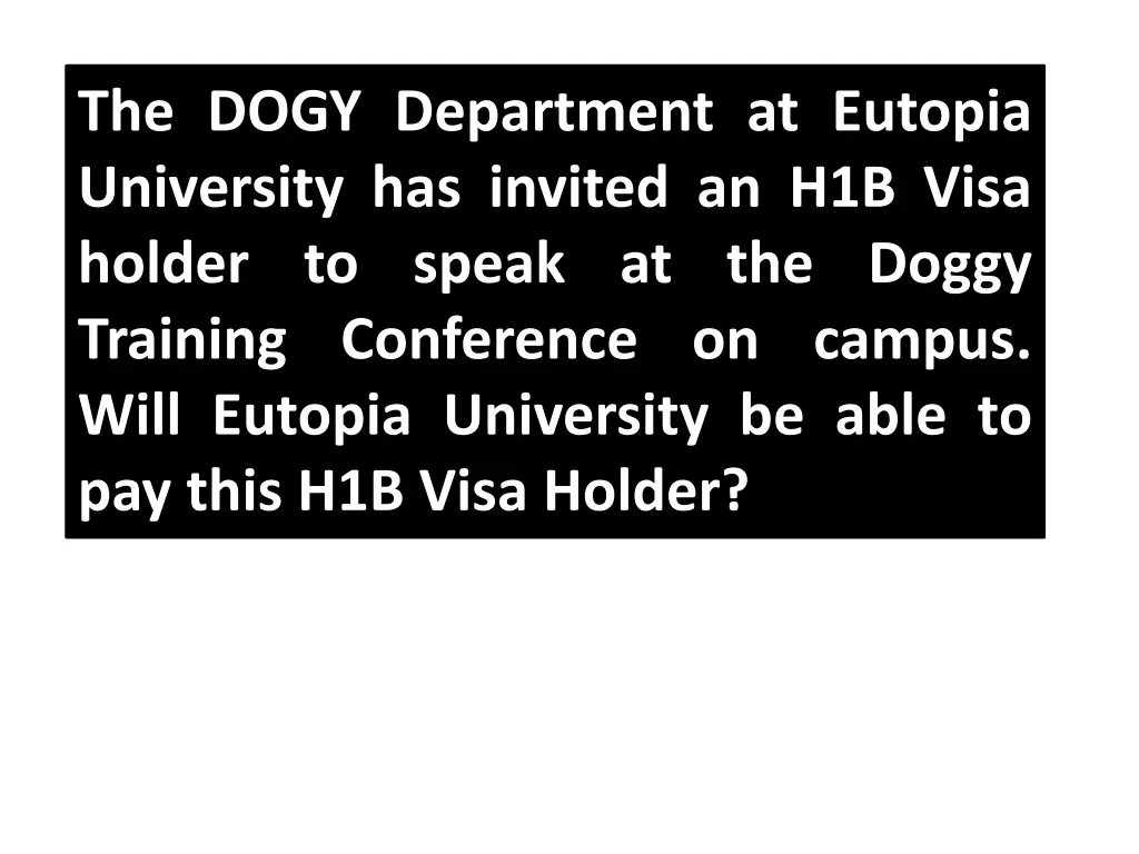 the dogy department at eutopia university