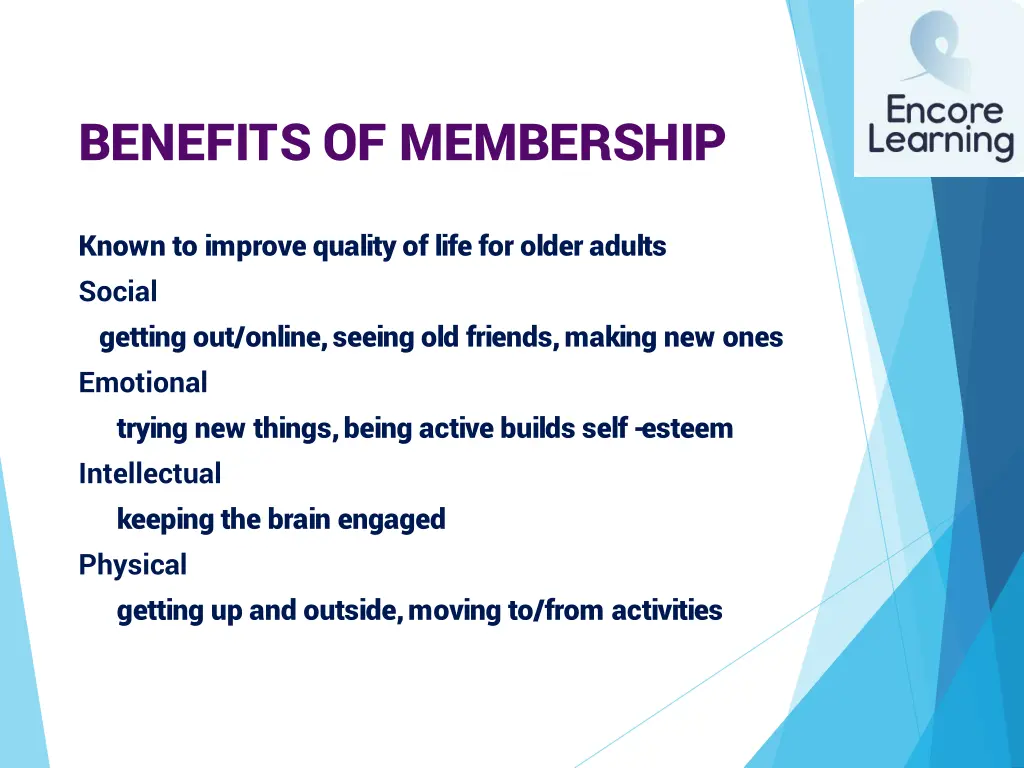 benefits of membership