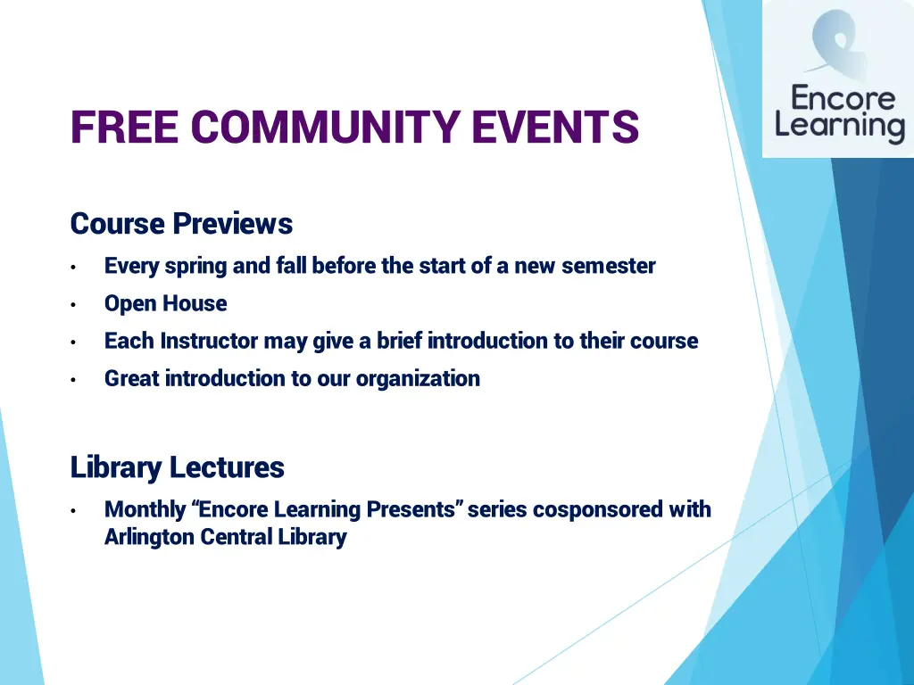 free community events
