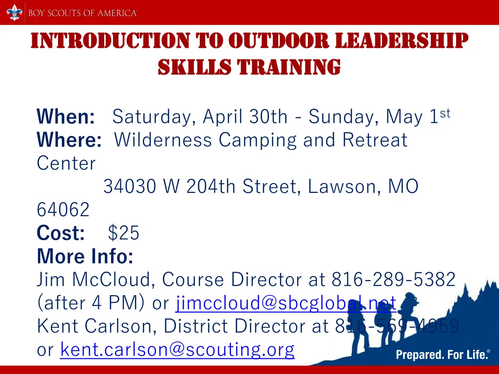 introduction to outdoor leadership introduction
