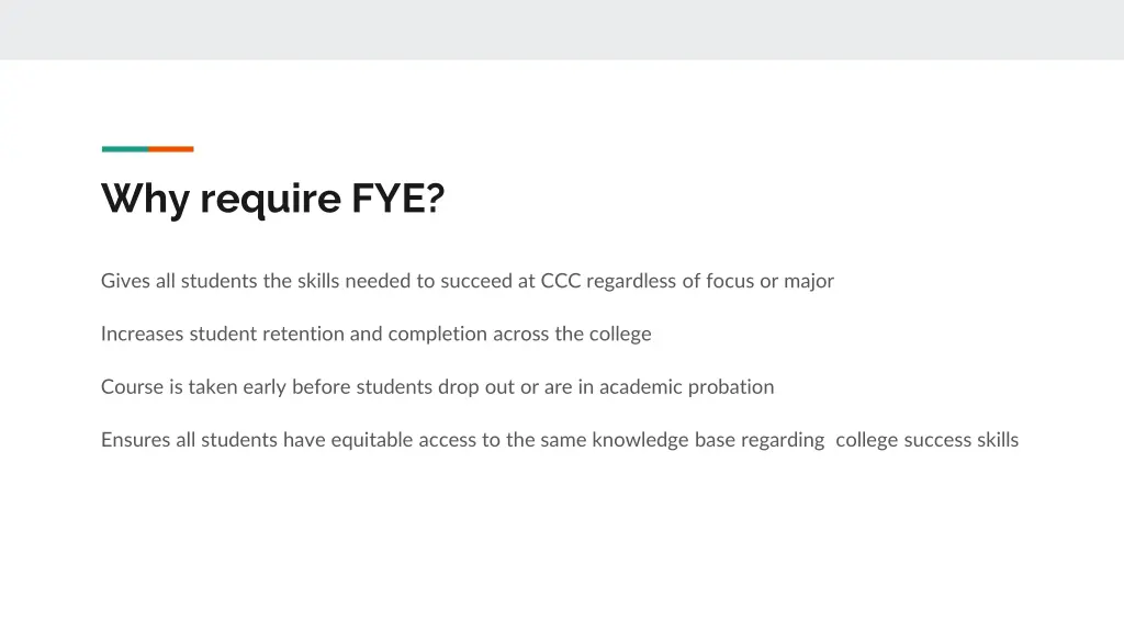 why require fye