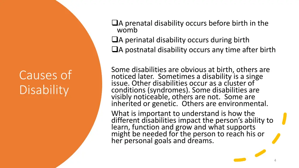 a prenatal disability occurs before birth