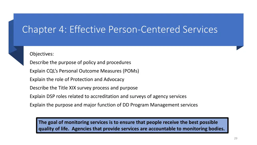 chapter 4 effective person centered services