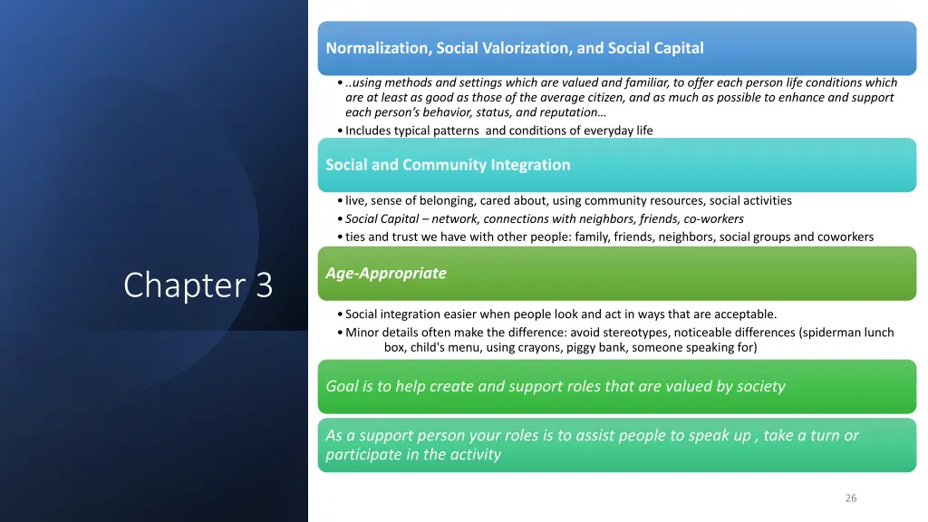 normalization social valorization and social
