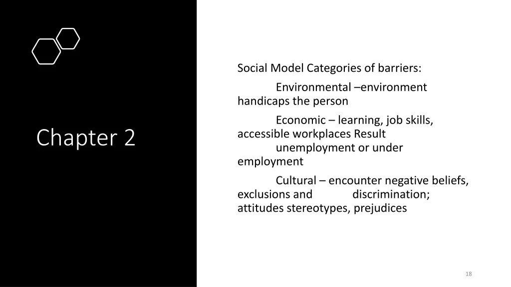 social model categories of barriers environmental