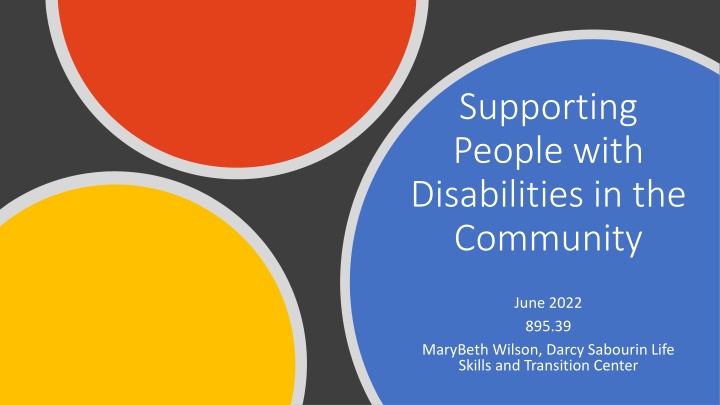 supporting people with disabilities