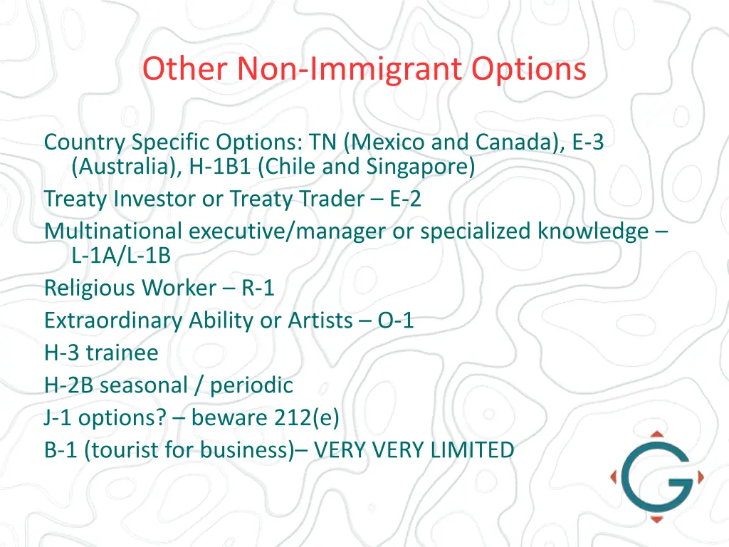 other non immigrant options