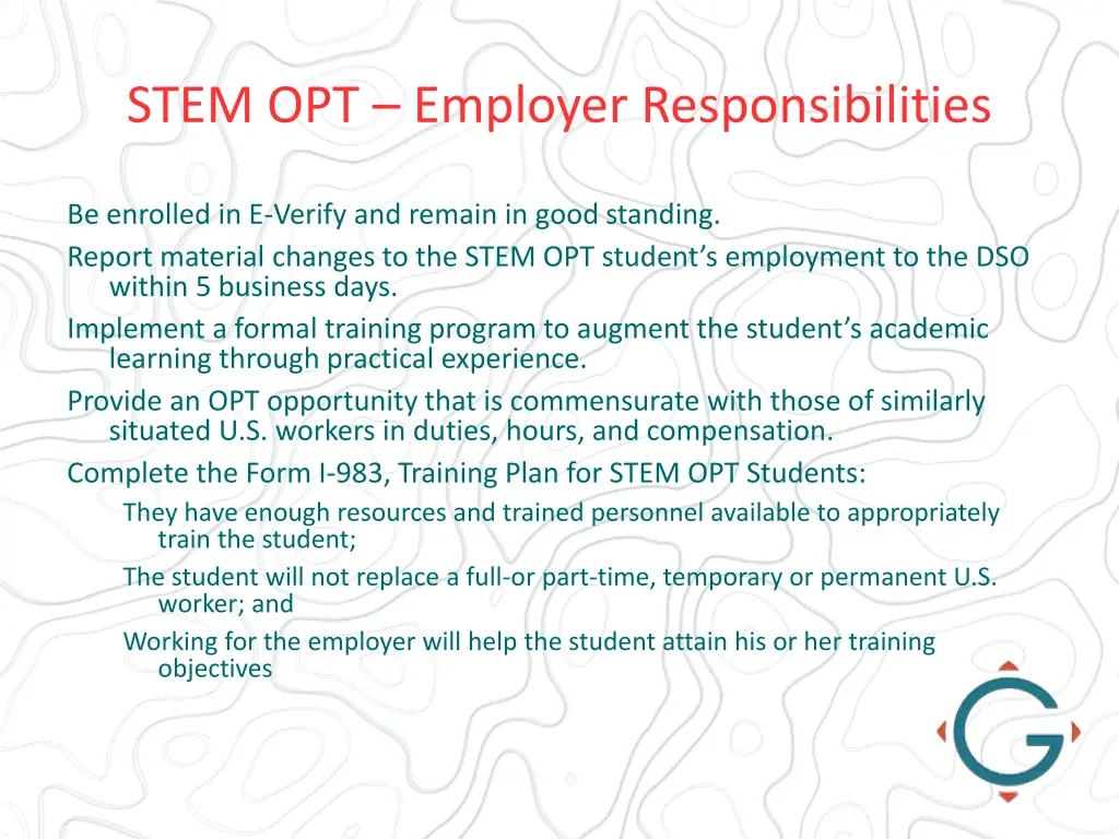 stem opt employer responsibilities
