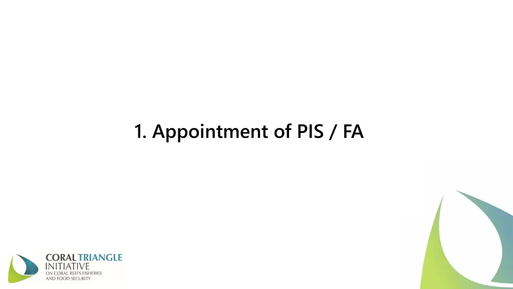 1 appointment of pis fa