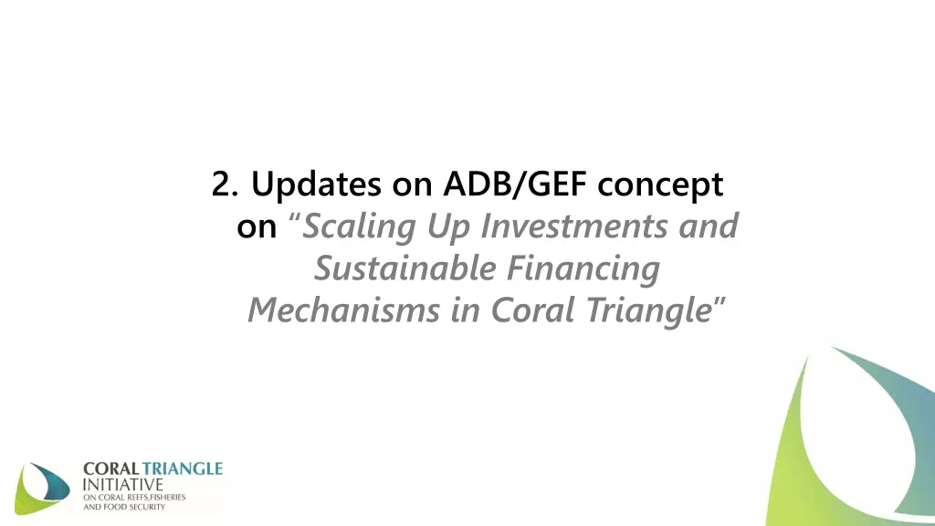 2 updates on adb gef concept on scaling