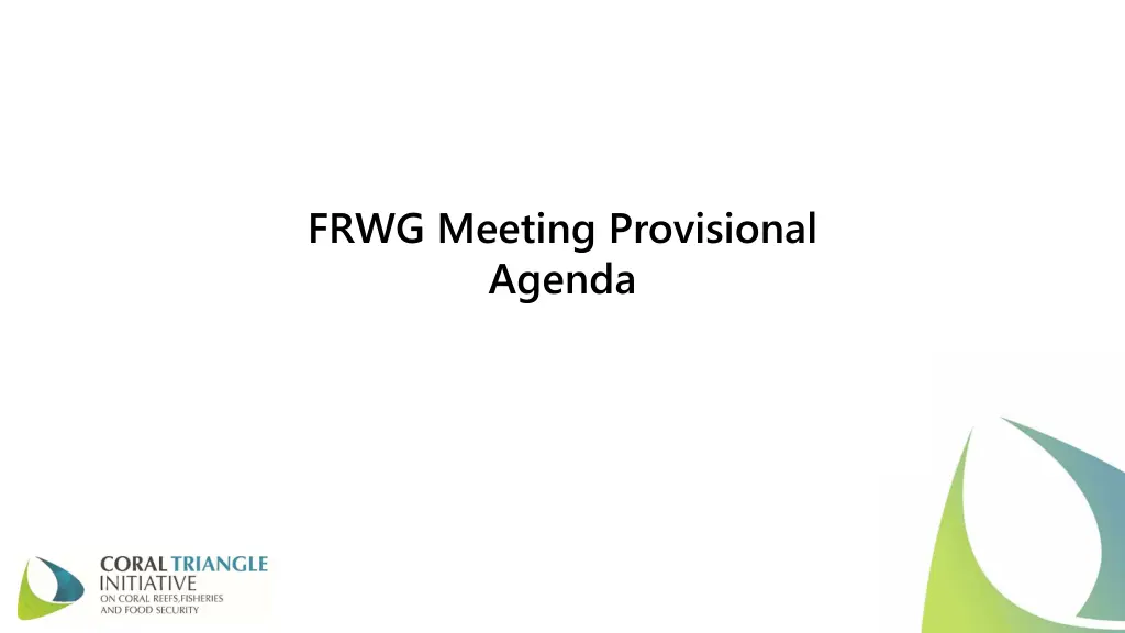 frwg meeting provisional agenda