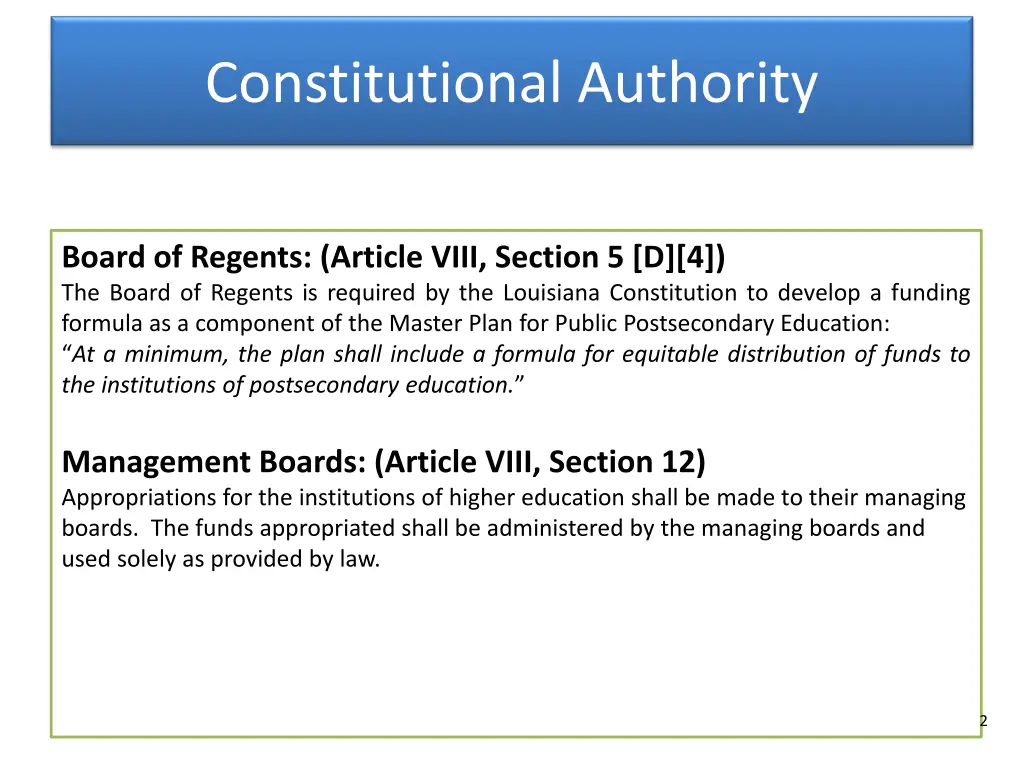 constitutional authority