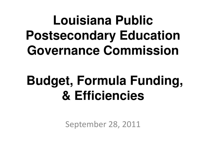 louisiana public postsecondary education