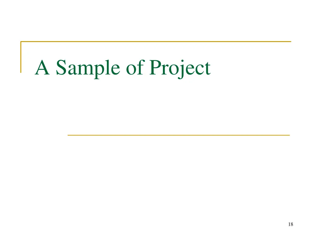a sample of project