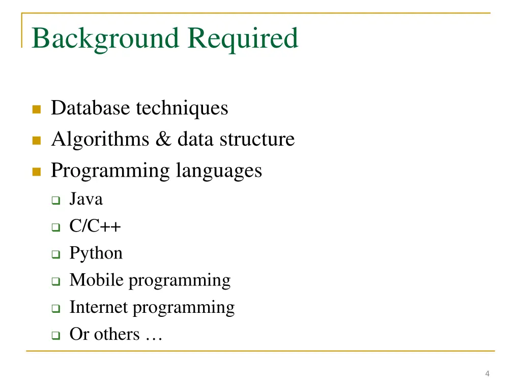 background required