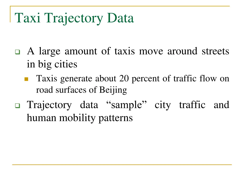 taxi trajectory data
