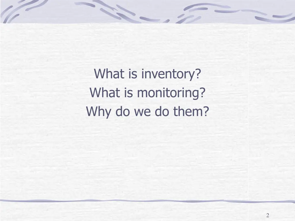 what is inventory what is monitoring