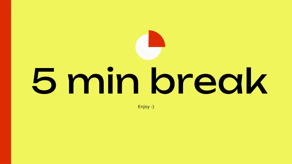 5 min break enjoy