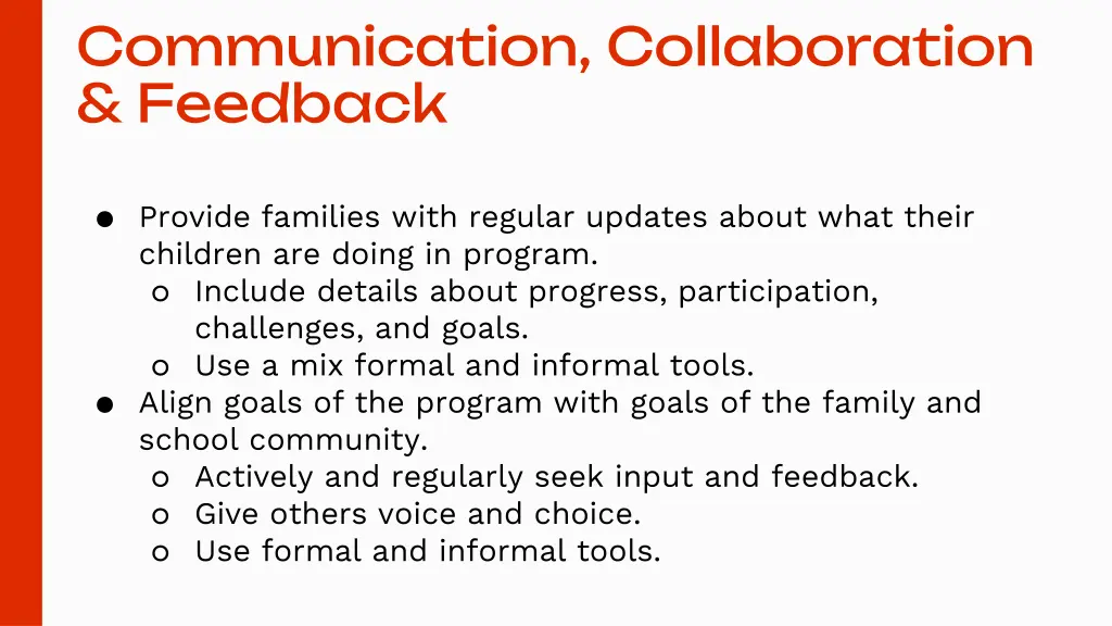 communication collaboration feedback