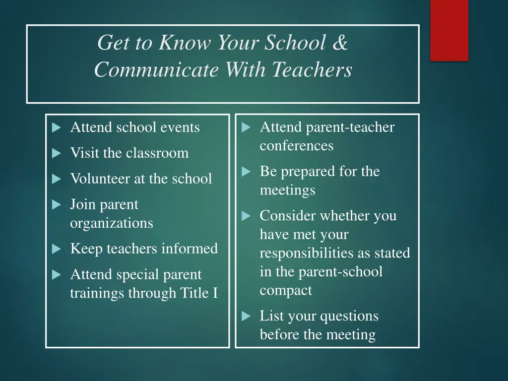 get to know your school communicate with teachers