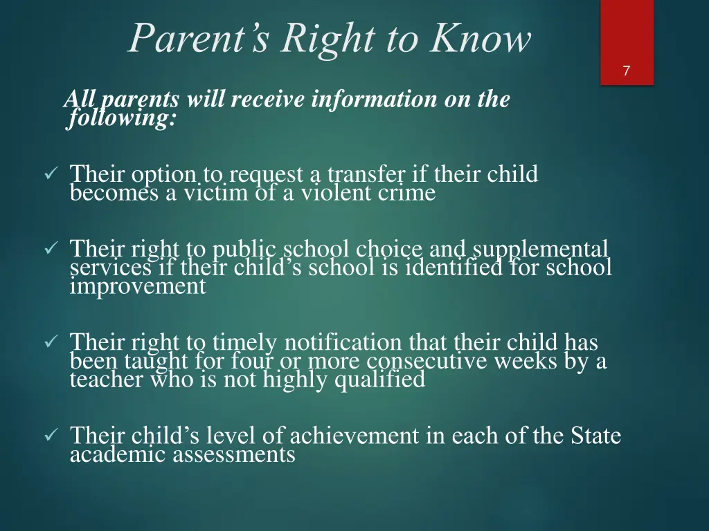 parent s right to know 1