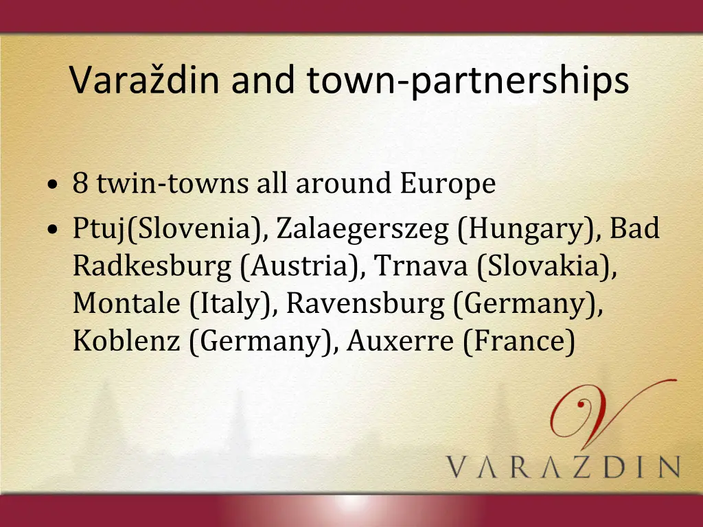 vara din and town partnerships