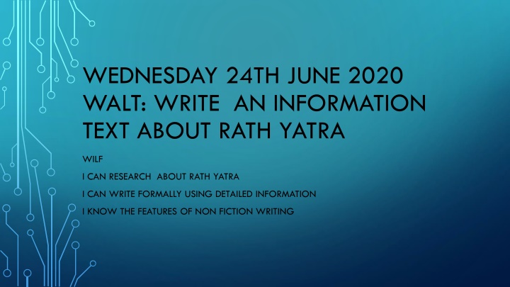 wednesday 24th june 2020 walt write