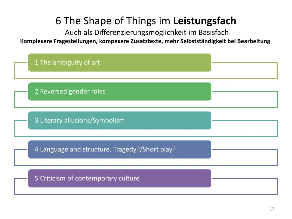 6 the shape of things im leistungsfach auch