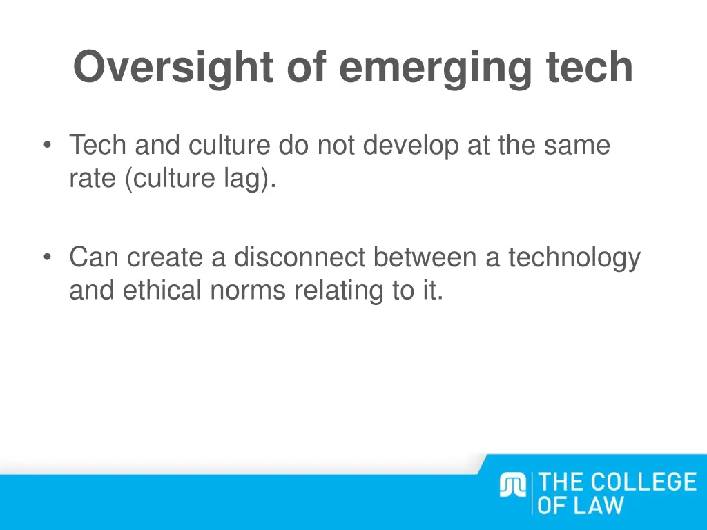 oversight of emerging tech