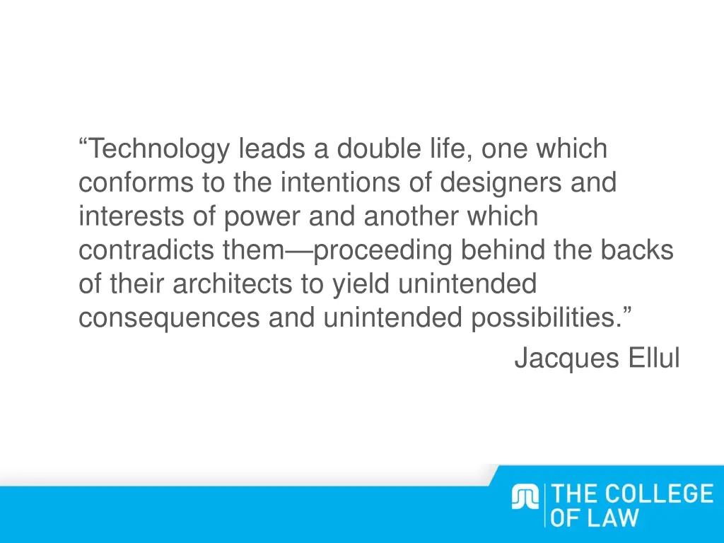 technology leads a double life one which conforms