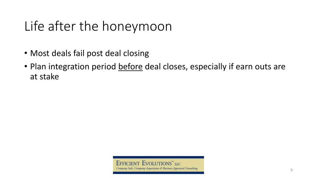 life after the honeymoon