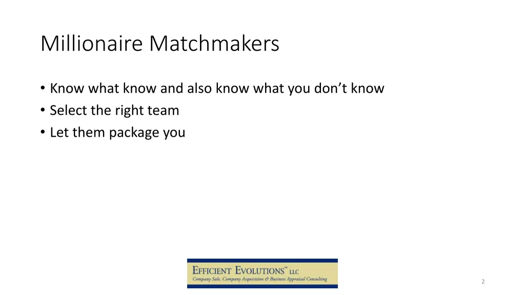 millionaire matchmakers