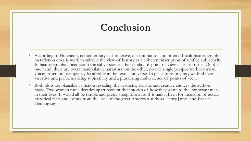 conclusion