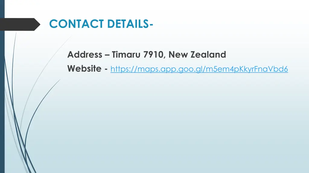 contact details