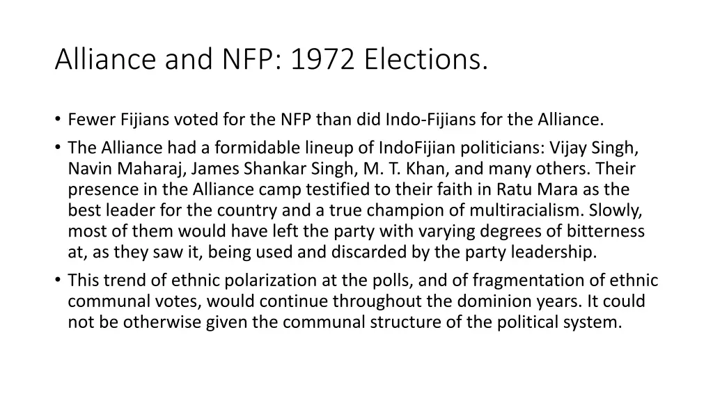 alliance and nfp 1972 elections 1