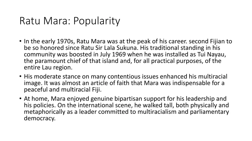ratu mara popularity