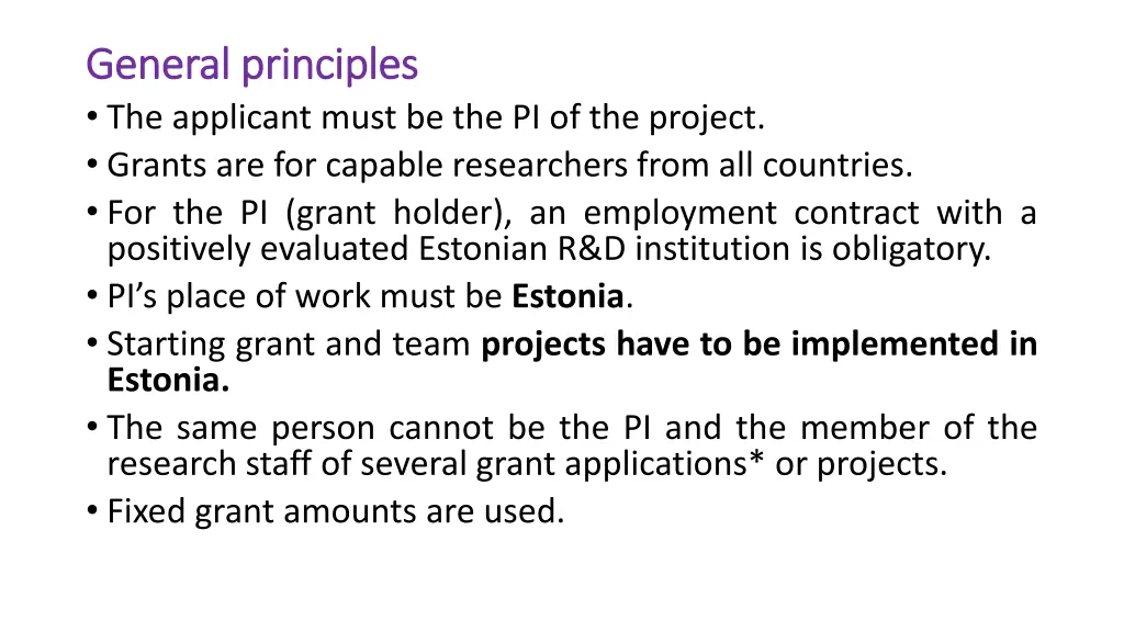 general principles general principles