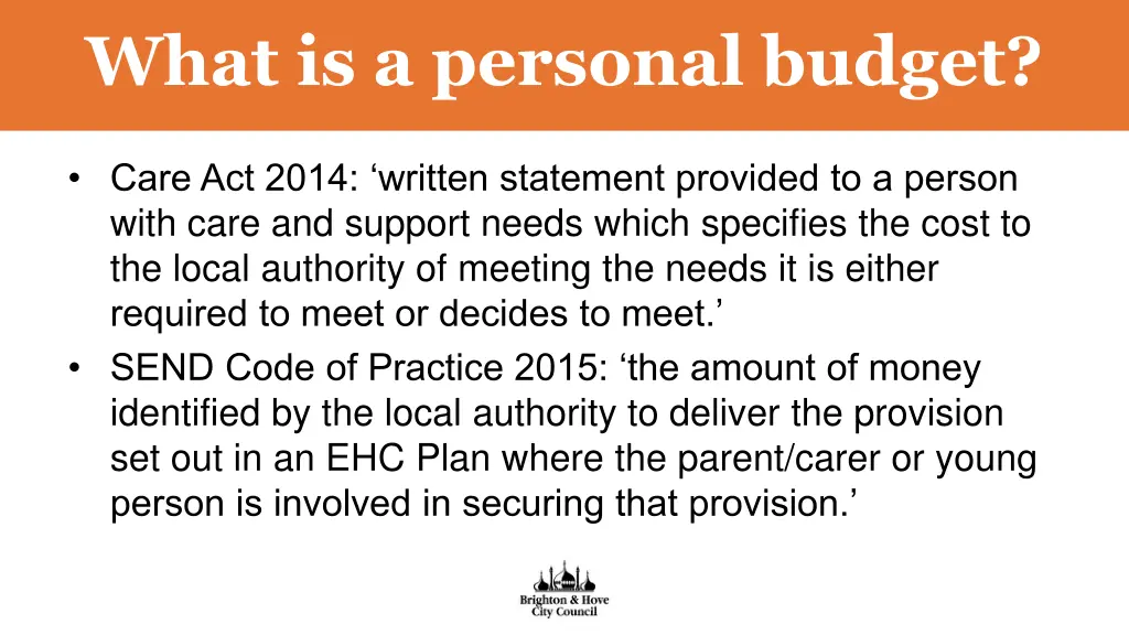what is a personal budget