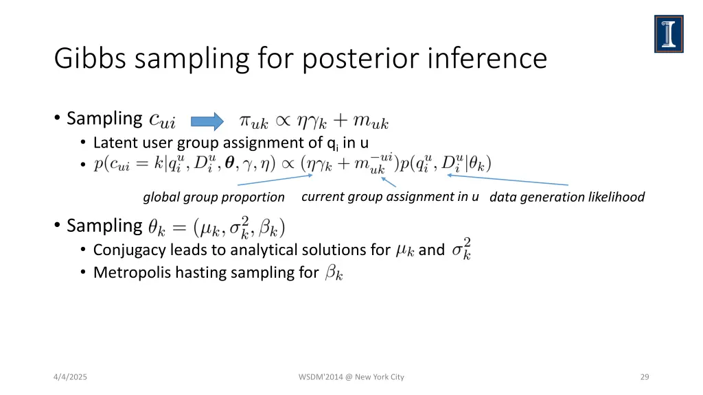 gibbs sampling for posterior inference