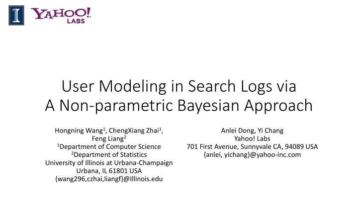 user modeling in search logs via a non parametric