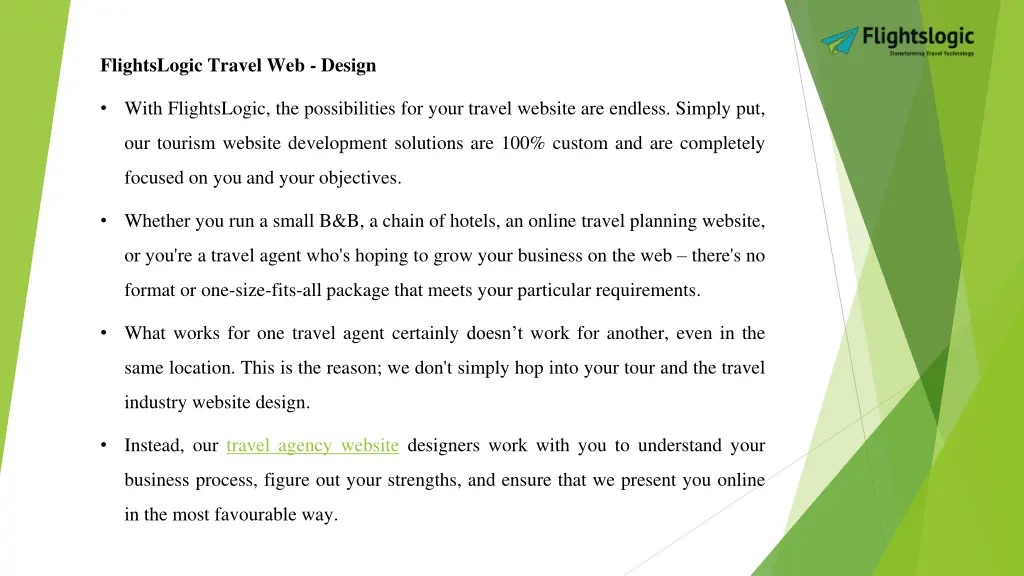 flightslogic travel web design